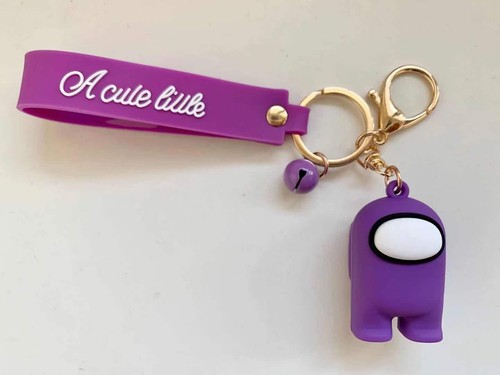 NEW AU Among Us Keychain Cartoon Keyring Handbag Pendant Gift Toy + Free Pop-it - Picture 14 of 14