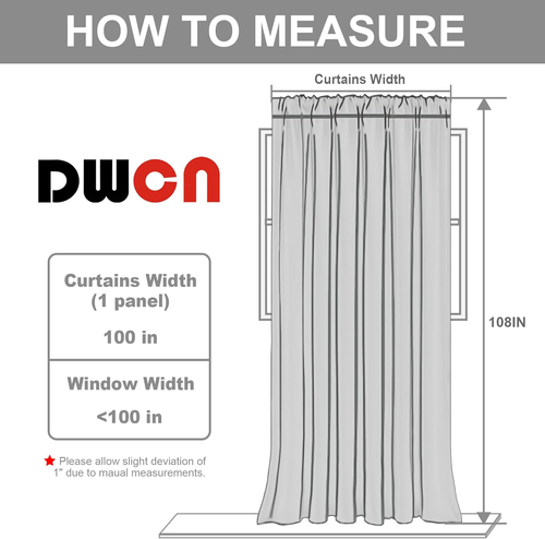 Patio Sliding Door Curtains - Extra Wide Curtains for Glass Door, Room Divider B - Picture 8 of 8