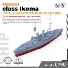 SSMODEL SSC700536S 1/700 IJN Tsukuba class Ikoma Battlecruiser 1912 Full Hull