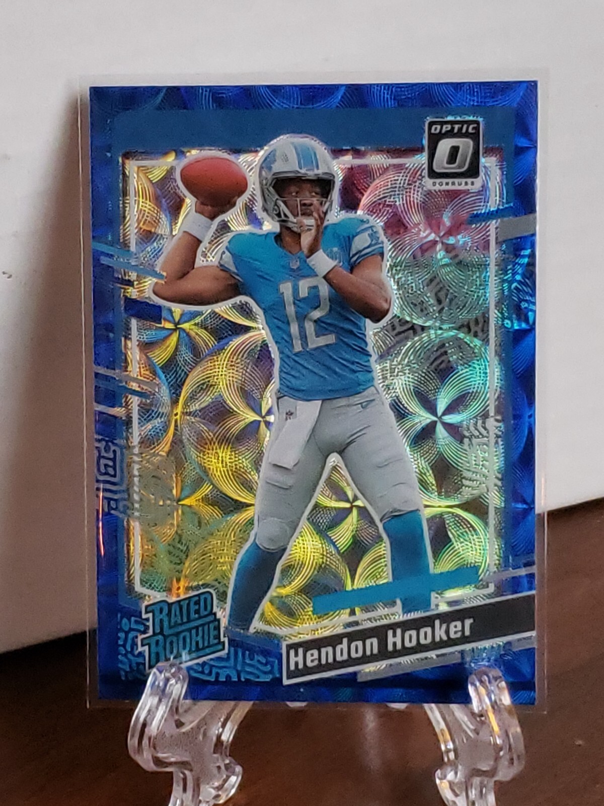 2023 Donruss Rated Rookie #329 Hendon Hooker Blue Scope Optic Preview RC Lions