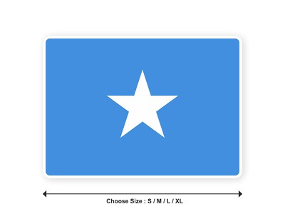 Aufkleber Flagge SOMALIA Somalia 10cm(S) - 28cm(XL) Sticker weißer Rand