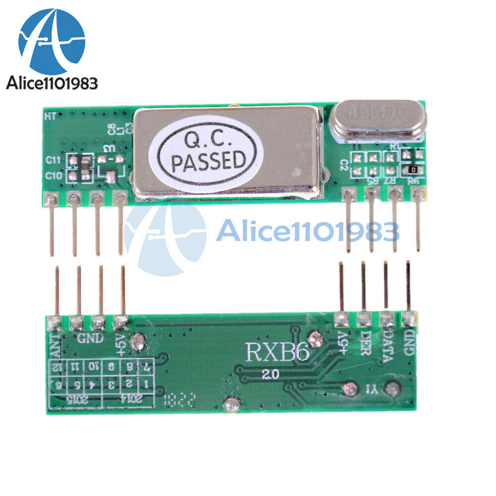 Rxb6 Arduino 5PCS RXB6 433Mhz Superheterodyne Receiver Module for /ARM/AVR #A6-22 | eBay