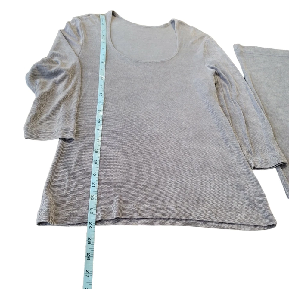 Weekenders size M Women’s Traveler 2-Pieces Gray Skirt Top Slinky Set - Image 4 of 4