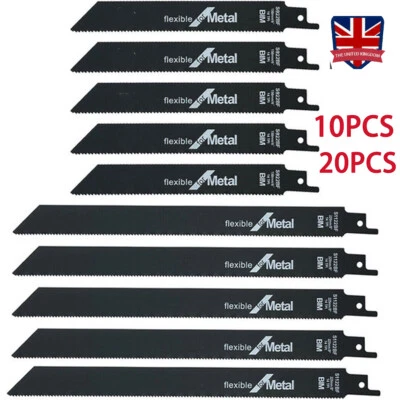 QNGENET 10X /20X SabreCut S922BF Metal Reciprocating Sabre Saw Blades for Bosch Dewalt