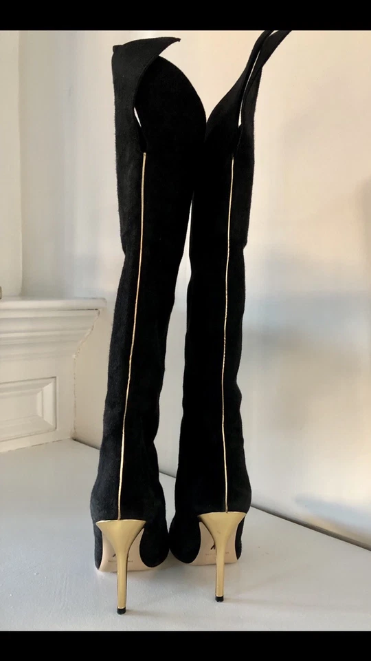 Paul Andrew черные замшевые сапоги до колена, 39,5/8,5-9 США - Изображение 3 из 4