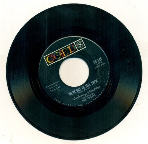 VINTAGE RECORD-45 rpm-JOHNNY MASTRO-MODEL GIRL-WE'VE GOT TO TELL THEM - Imagen 2 de 2