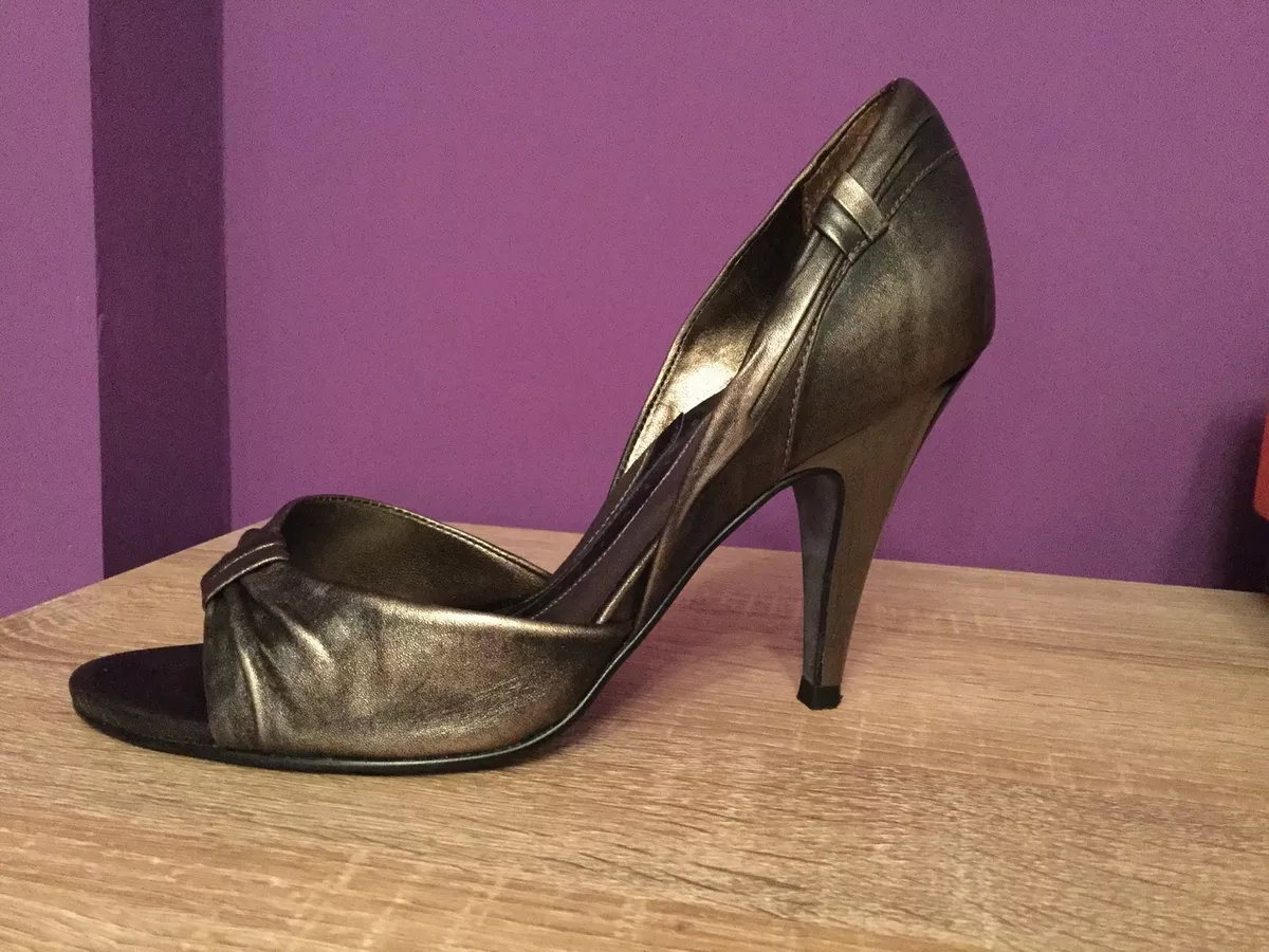 Women s River Island Greek Assas Silver Shoes. UK Size 5. Open Toe