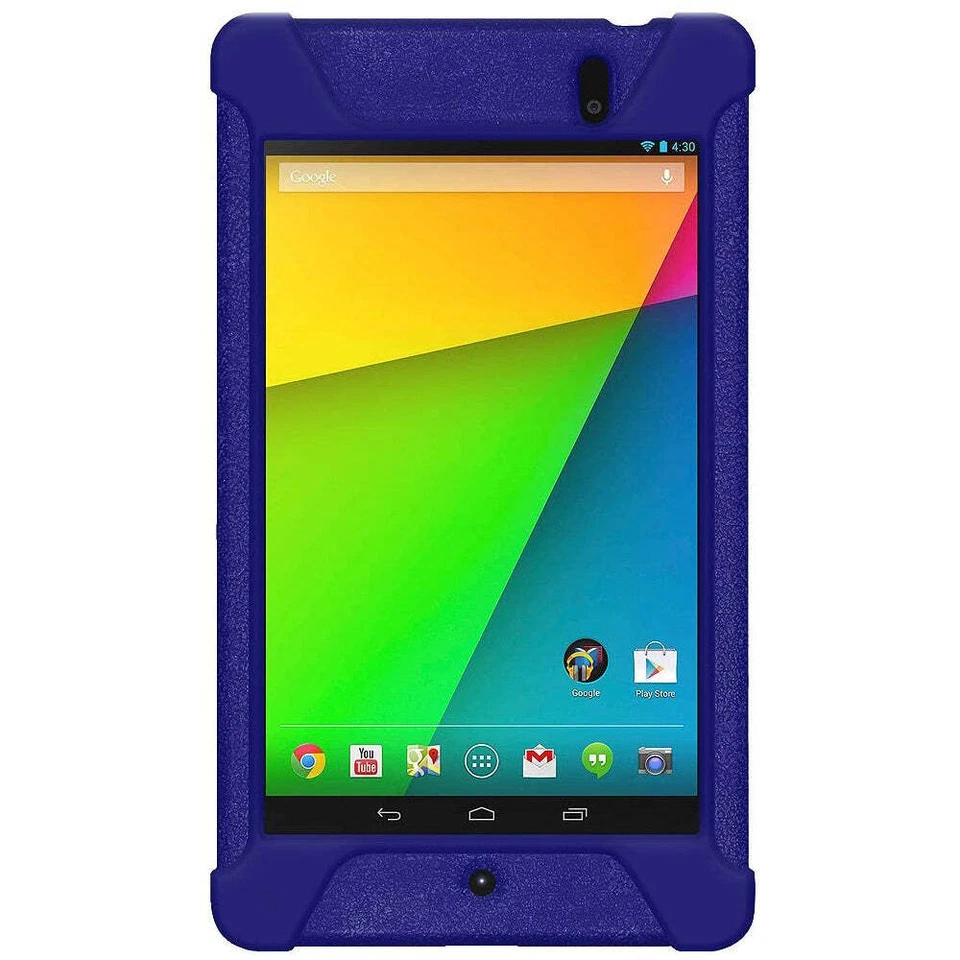NUEVA FUNDA AMZER AZUL PREMIUM SILICONA PIEL SUAVE AJUSTE GELATINA PARA NEXUS 7 NUEVA Foto 2 de 2