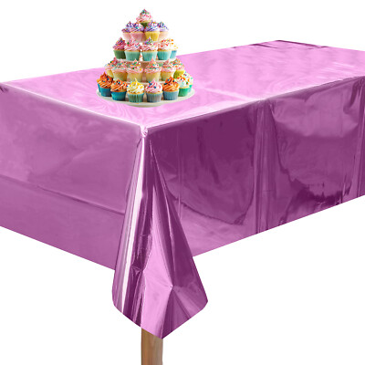 Rechteckige Tischdecke Tuch Metallic Folie Tischdecke für Geburtstag Party Deko