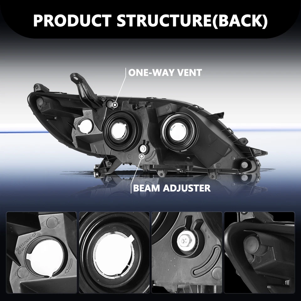 Faros proyectores cromados izquierda+derecha para Toyota Sienna 2011-2020 11-20 Foto 4 de 4