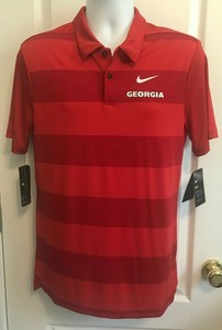 GEORGIA BULLDOGS Mens Polo SHIRT Red Stripe UGA Short Sleeve NIKE Size S NWT 886699716169 | eBay