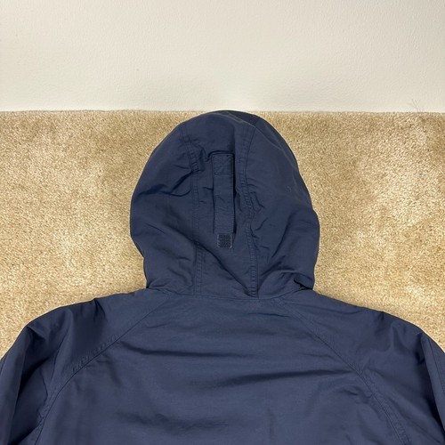 Lands End Winter Parka Coat youth Large 14 16 navy blue Hooded Fleece Lined - Picture 13 of 19