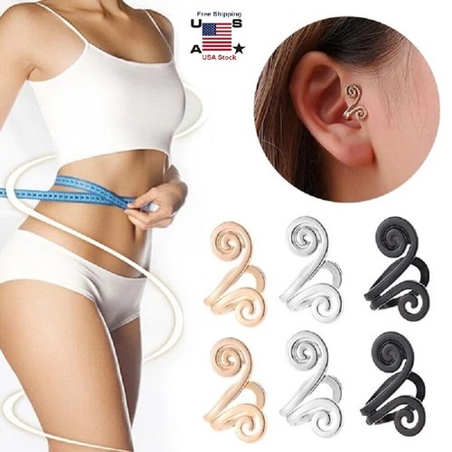 2× Non Piercing Zunis Acupressure Slimming Earrings Acupressure Slimming Earring - Picture 2 of 15