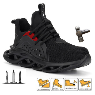 Mens Steel Toe Cap Safety Shoes Trainers Work Shoes Sport Hiking Shoes UK5-11 Mens Steel Toe Cap Safety Shoes Trainers Work Shoes Sport Hiking Shoes UK5-11