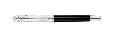 Waldmann Füllhalter Pocket – Sterling Silber, Schwarz, Feder M, 13 Cm, 24 G