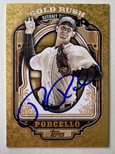Rick Porcello Signed Topps #02 2012 Card Detroit Tigers Auto MLB RAD