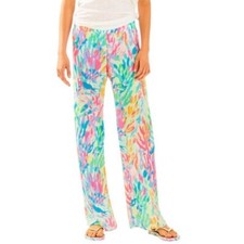 Lilly Pulitzer Palazzo Pants Womens XS Bal Harbour Sparkling Sands Wide Leg New