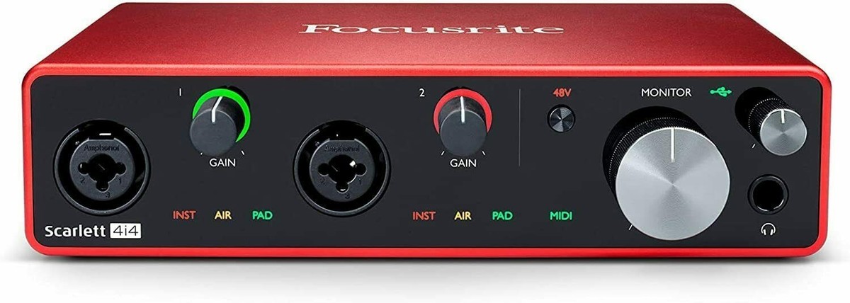 Focusrite Scarlett 4i4 3rd Gen USB Audio Recording Interface