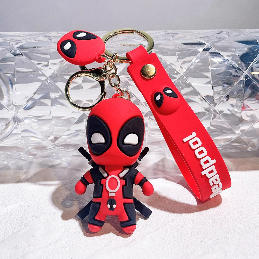 3D Marvel Deadpool Keyring Keychain Pendant Bag Lucky Charm Car/House Keys
