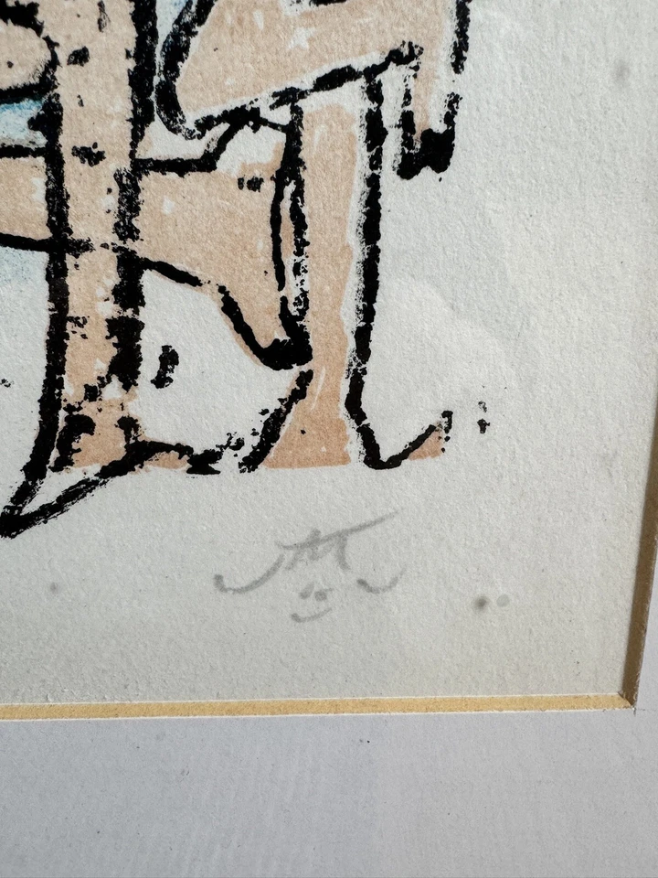 Litografía firmada a mano por Roberto Matta. Excelente Estado, Enmarcado Foto 3 de 4