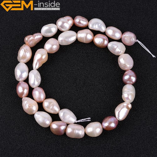 Freshwater Pearl Gemstone Rice Loose Beads For Jewelry Making 15" 5-6x6-8mm - Picture 177 of 196