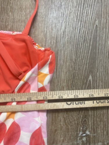 Maeve Badeanzug Damen großer Einteiler gesmokt Gürtel Bügel gepunktet - Bild 4 von 14