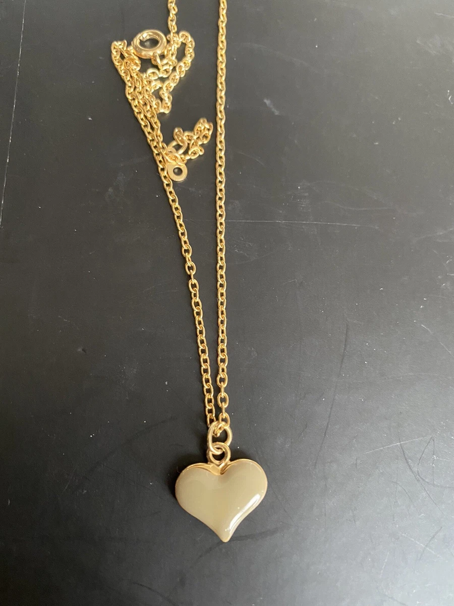 Authentic Louis Vuitton Vintage Heart Pendant Reworked Necklace