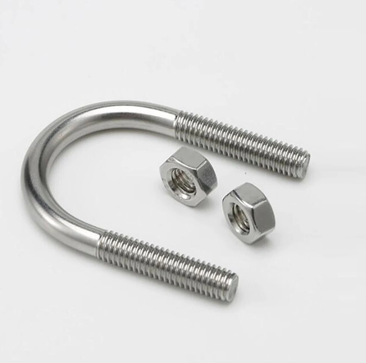 M6 M8 U Shape U Bolts Two Nuts Exhaust Clamps Tube Pipe Clamp A2