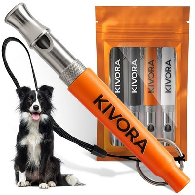 4 Pack Dog Whistle to Stop Barking Neighbors Dog,304 Stainless Steel Adjustab...