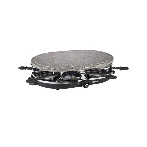 Princess 162720 Raclette-Grill 1200W Schwarz Grau FüR 8 Personen-image