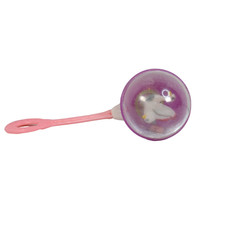 Vintage Pink Baby Rattle with Clear Top D115-25