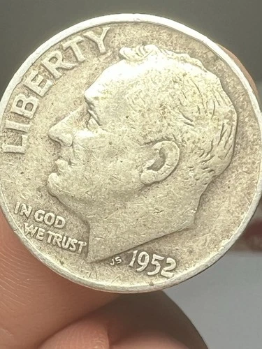 1952 D Roosevelt Dime Silver Circulated Denver Mint US Coin bullion grade 90%