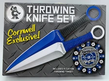 Cornwell Tools Throwing Knife Set NEW With Sheath & Target Stanless 6 Piece