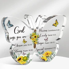 Barydat Acrylic Christian Gifts Bible Verses Religious Gifts for Women Men Inspi