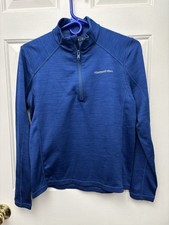 Boys Vineyard Vines Performance Fabric Quarter Zip In Royal Blue Size Large