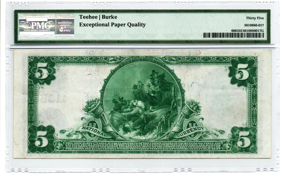 Charleston, IL - 1902 Plain Back Fr. 606 Ch. # 11358 PMG Ch VF 35 EPQ - Image 2 of 2