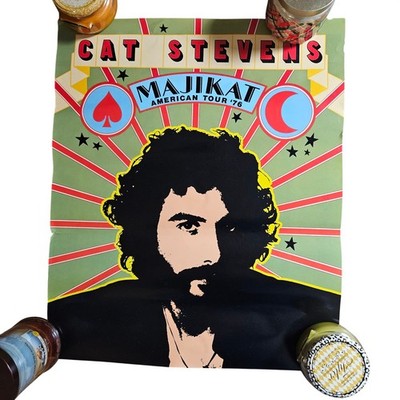 Cat Stevens Majikat Earth American Tour 1976 Vintage Promo Poster 20x24 Original