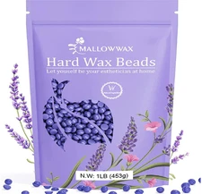 Hard Wax Beads, Wax Beans for Hair Removal, Natural Lavender, Stripless, Coarse 
