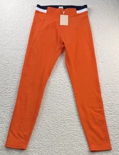 WILO The Label Women's Ribbed Contra Leggings Size Medium Orange/Navy