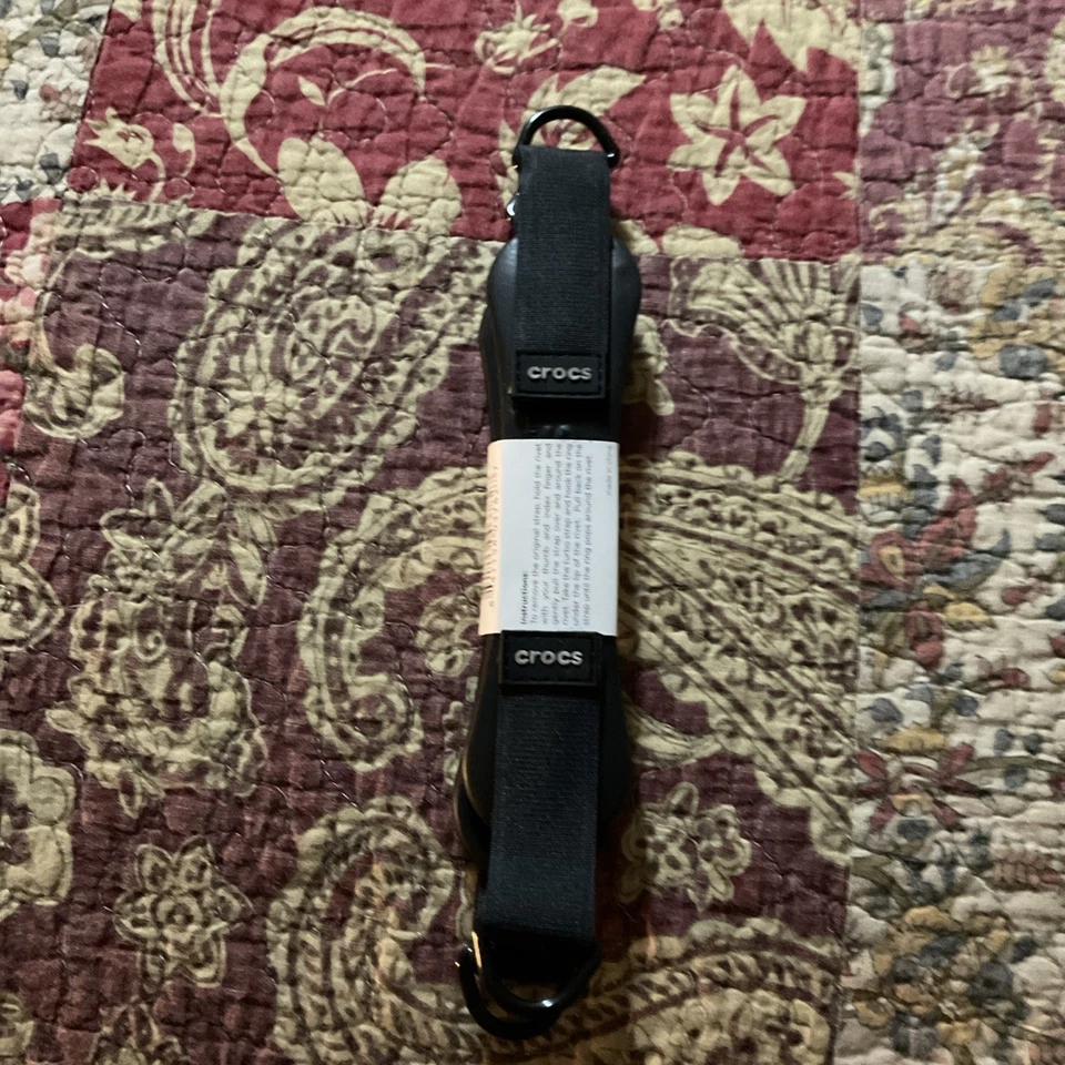 Single Pair of Crocs Turbo Straps Replacement Strap Black Medium - Image 2 of 3