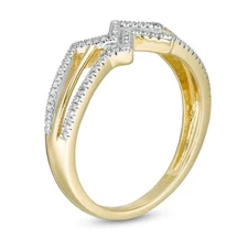 Wonder Woman Collection Lab Created Diamond Wedding ring 14K Yellow Gold Plated