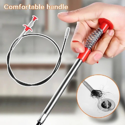 #ad Multifunction Drain Auger Hair Clog Remover Pipe Cleaner Grabber Pickup 160cm $32.67
