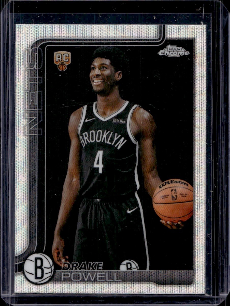 2025-26 Topps Chrome - Drake Powell #272- RayWave Refractor (RC)