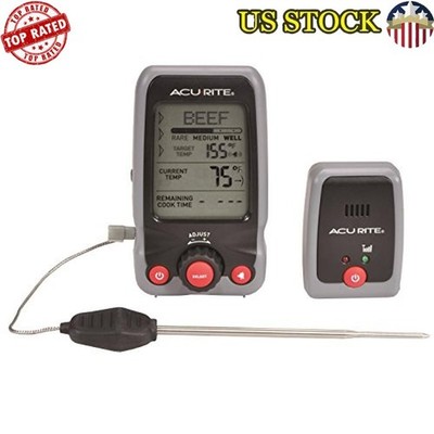 Digital Meat Thermometer Timer W/ Pager Wireless Alert USDA Presets Adult Age