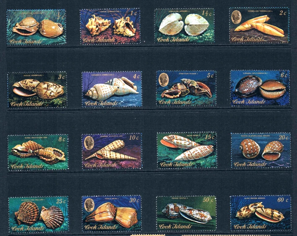 $72.25 Scott Value - 1974-75 COOK ISLANDS Seashells Queen defin. CV MNH NH UMM - Image 3 of 4