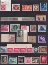 Lot Stamps Germany Revenue WWII Hitler Bohemia Train Mussolini Italy NSDAP F