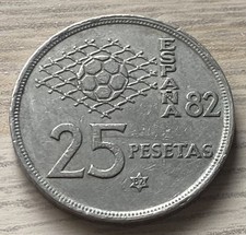 Spain 25 Pesetas 1980 (82 inside star)