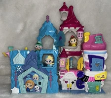 Disney Doorables Set: Mad Hatter's Tea Shop Belle's Book Shop & Elsa's Ice Rink