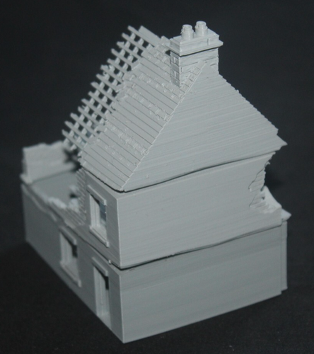 1/72,Modellbau,Diorama,Wargaming,Terrain,Tabletop,WW2,20mm,Normandie,Ruine,Ruin, - Bild 7 von 13