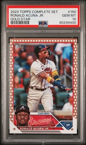 Ronald Acuna Jr. Atlanta Braves 2023 Topps Gold Star #150 PSA 10 Gem Mint